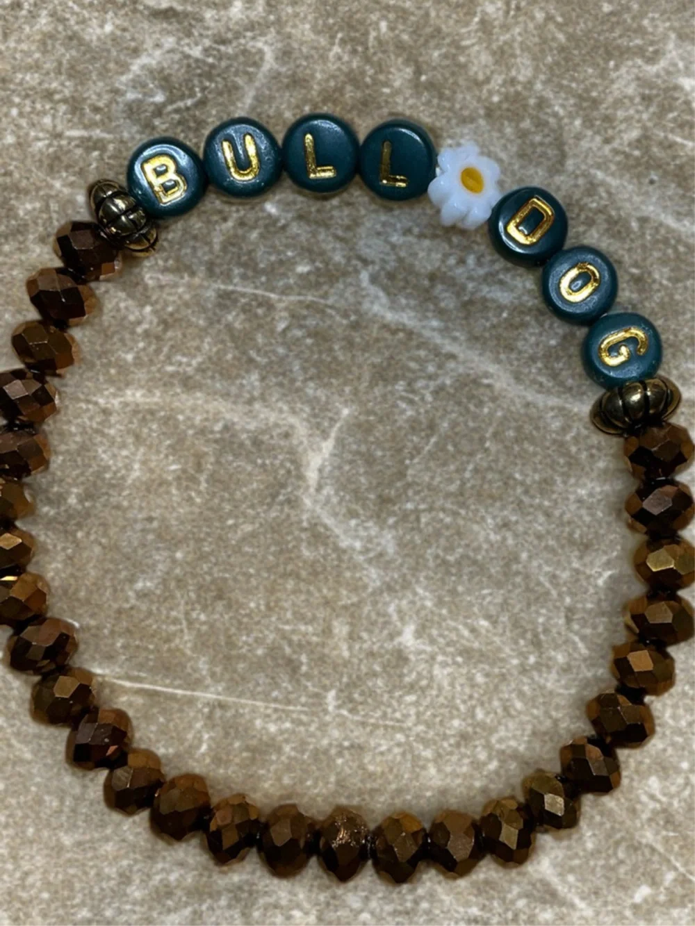 3 piece Bulldog Mom Beaded Bracelet Set